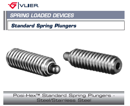 Posi-HexTM Standard Spring Plungers – Steel Stainless Steel