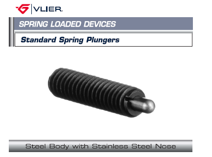 Standard Spring plungers ( Steel body with stainless steel nosel)