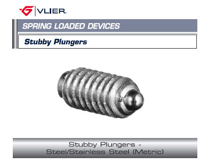 Stubby Plungers – Steel Stainless Steel (Metric)